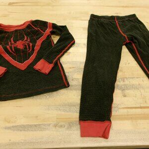Marvel Spider-Man Miles Morales Black 2 Piece Children Kids Boys Pajamas Size 5